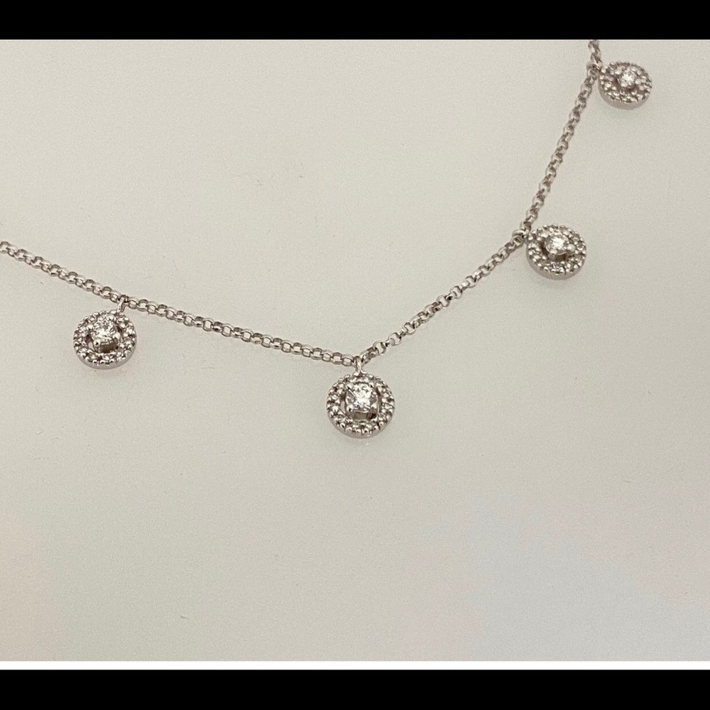 14kt w/g diamond necklace .🎁 16”